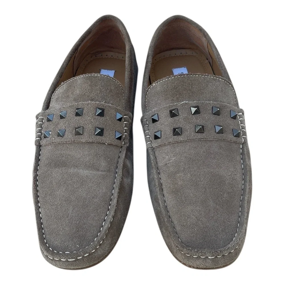 Steve Madden Marionn Leather Suede Studded Driver Slip On Loafers Men’s Size 12
